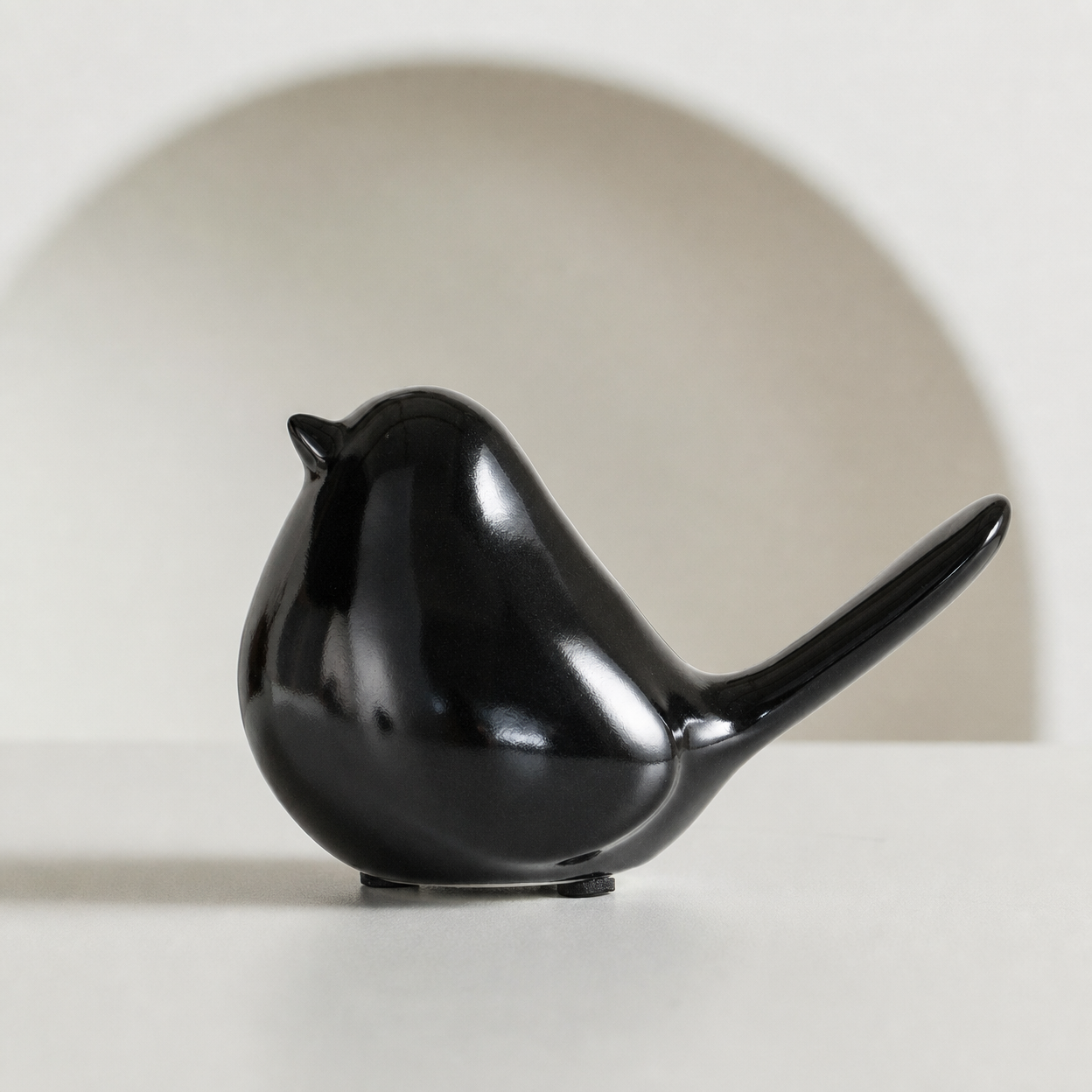 Ceramic Fat Bird Desktop Ornament