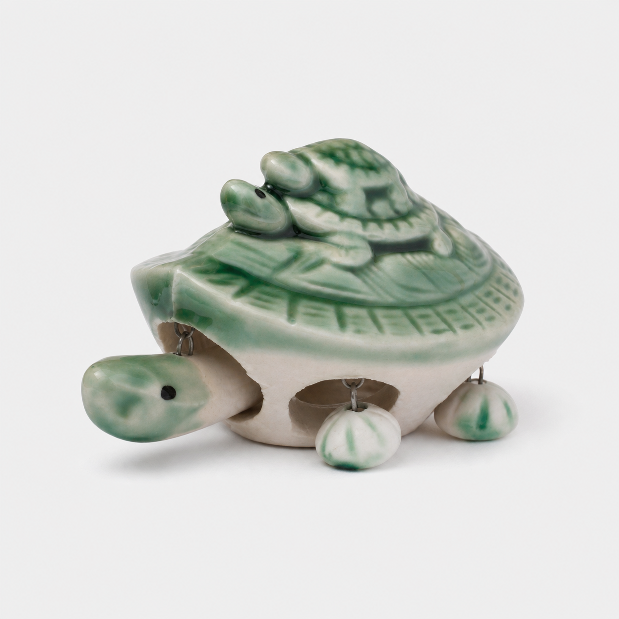 Ceramic Turtle Desk Ornament with Moving Head and Tail