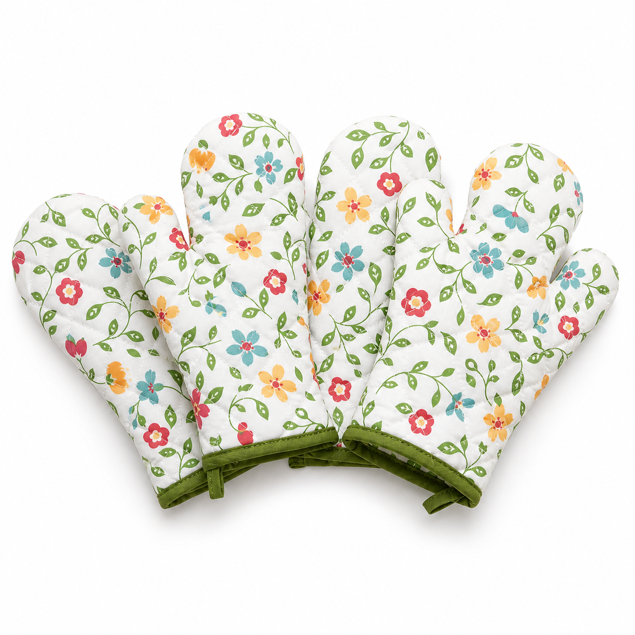 Thickened Cotton Heat-Resistant Oven and Microwave Gloves for Handling Hot Dishes