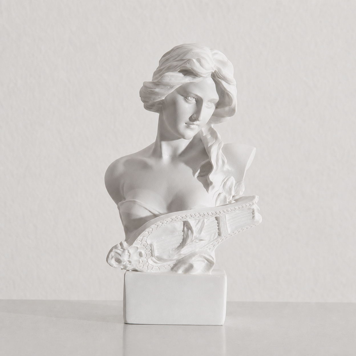 Female Bust Plaster Statue for Sketching and Home Decor