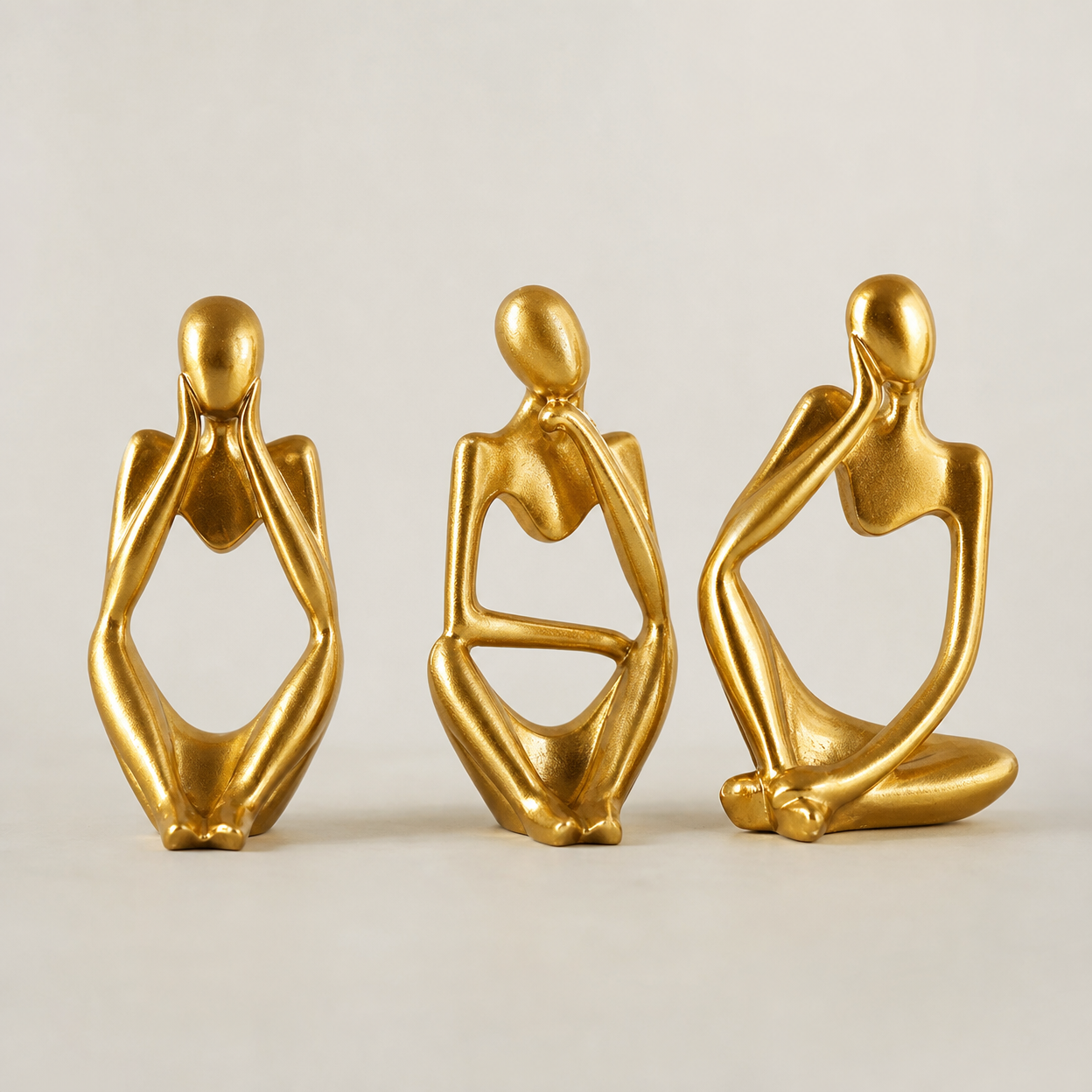 Abstract Miniature Figure Resin Sculpture for Home Decor