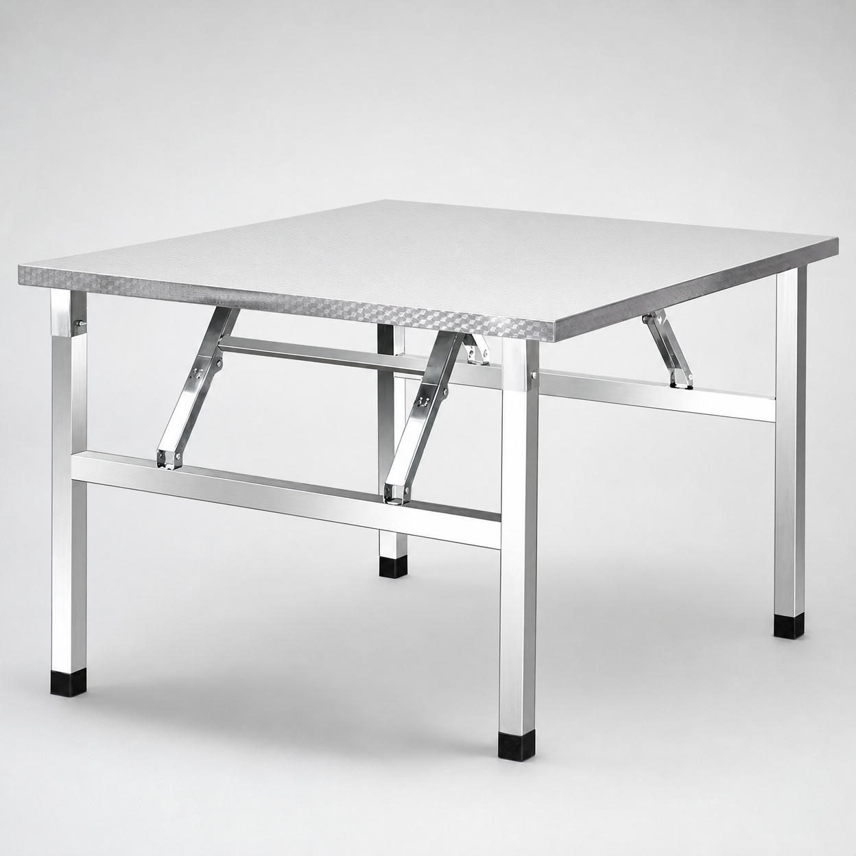 Extra Thick Stainless Steel Folding Table for Home and Stall Use