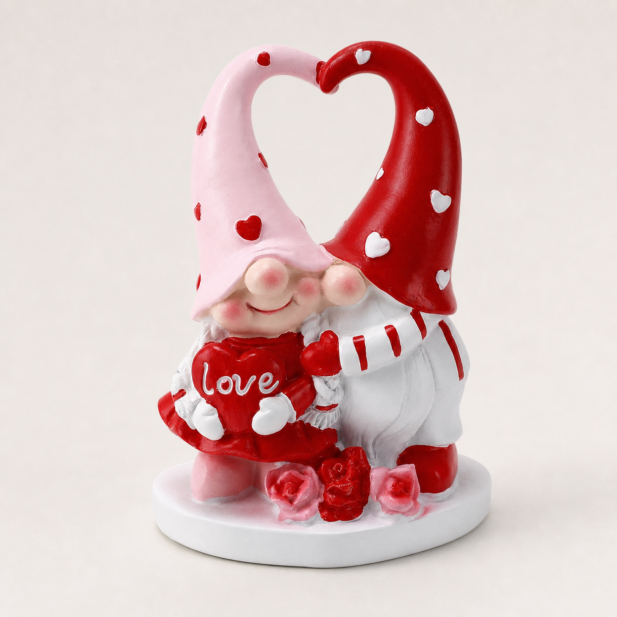 Valentine's Day Gnome Statue Tabletop Decor