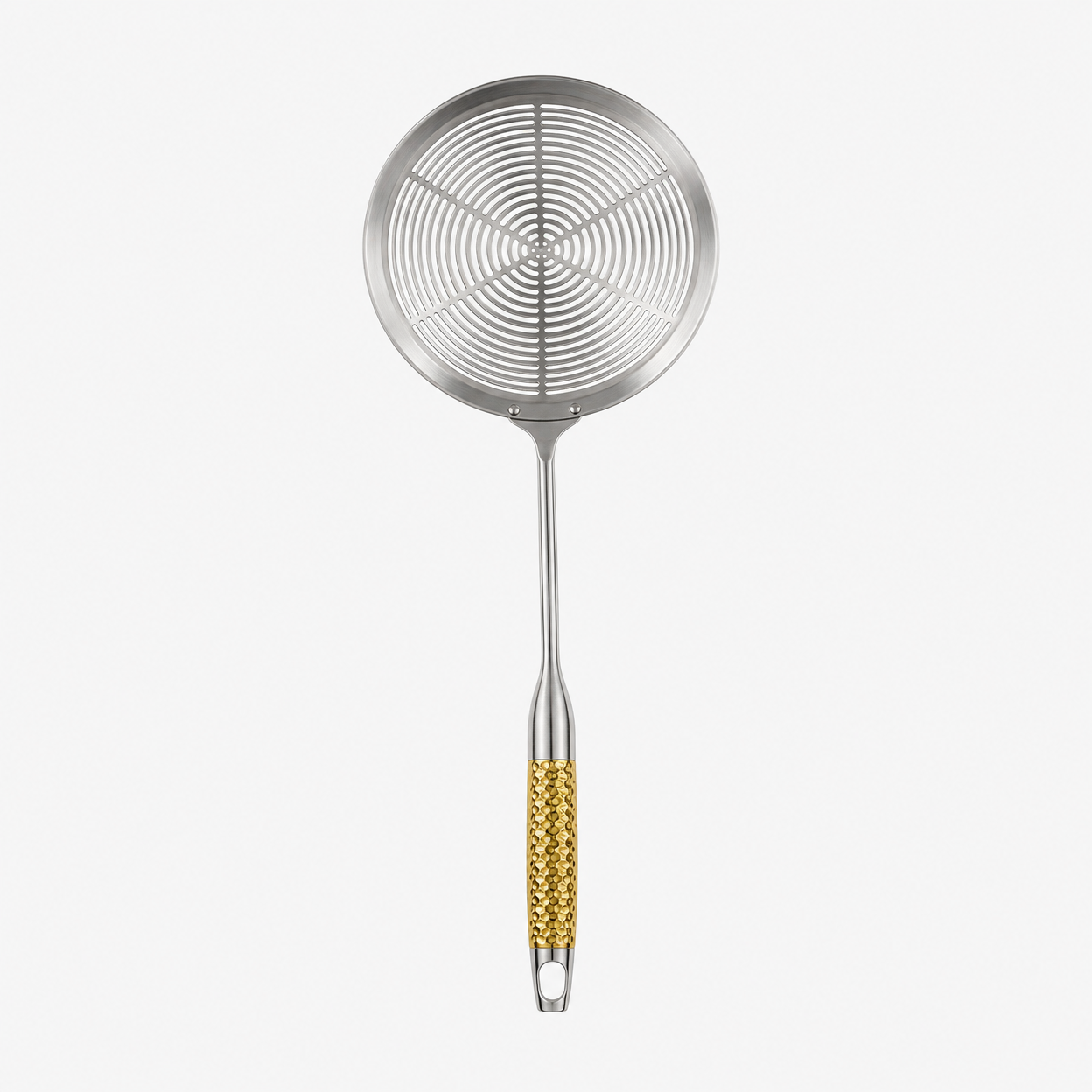 Thickened Stainless Steel Skimmer with Long Handle for Dumplings and Hot Pot