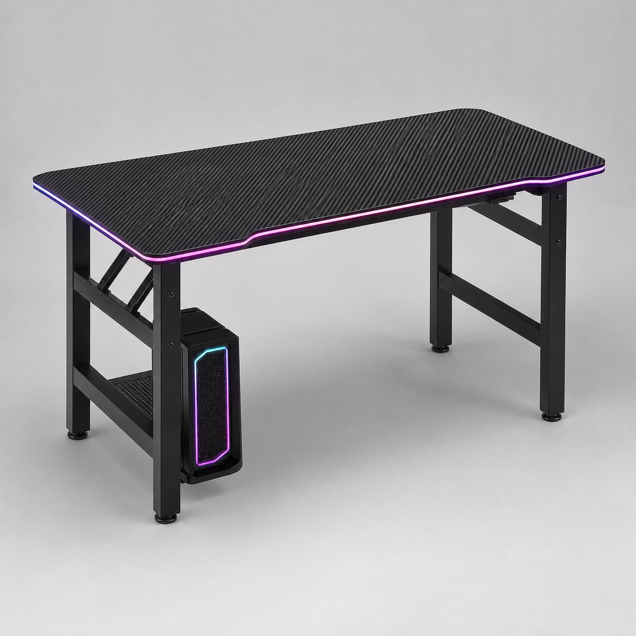 Modern Minimalist Metal Computer Desk with Optional Foldable Design and Accessories