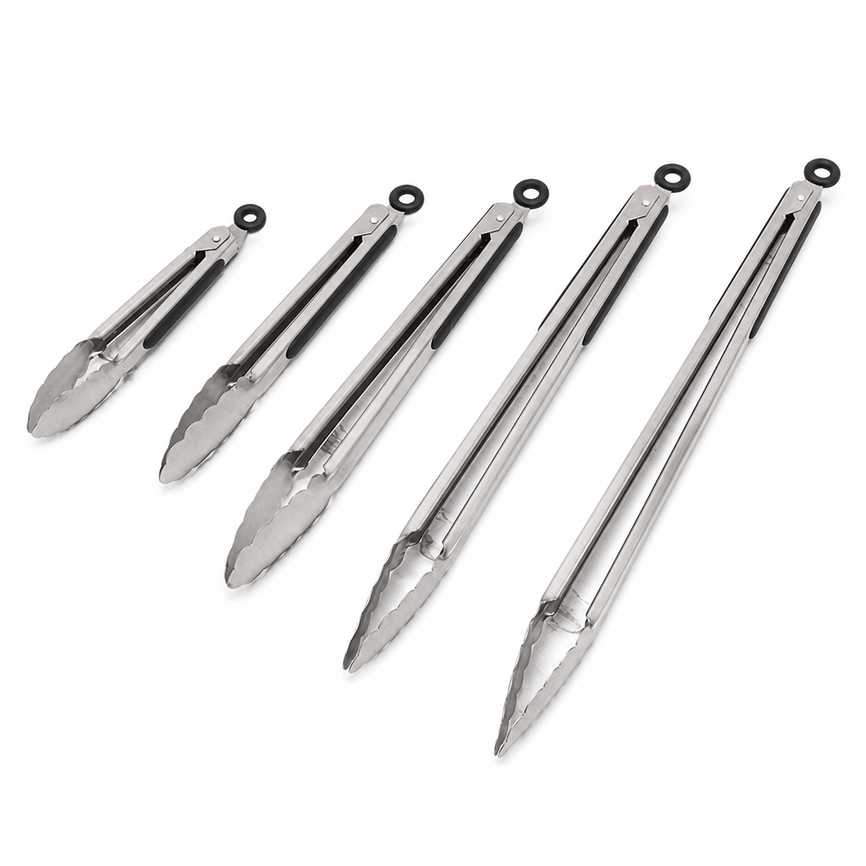 Stainless Steel Food Tongs for BBQ and Grilling (9/12/14/16 Inch)
