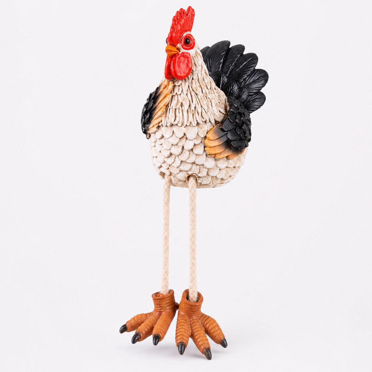 Decorative Hanging Rooster and Hen Resin Statues for Desktop Display