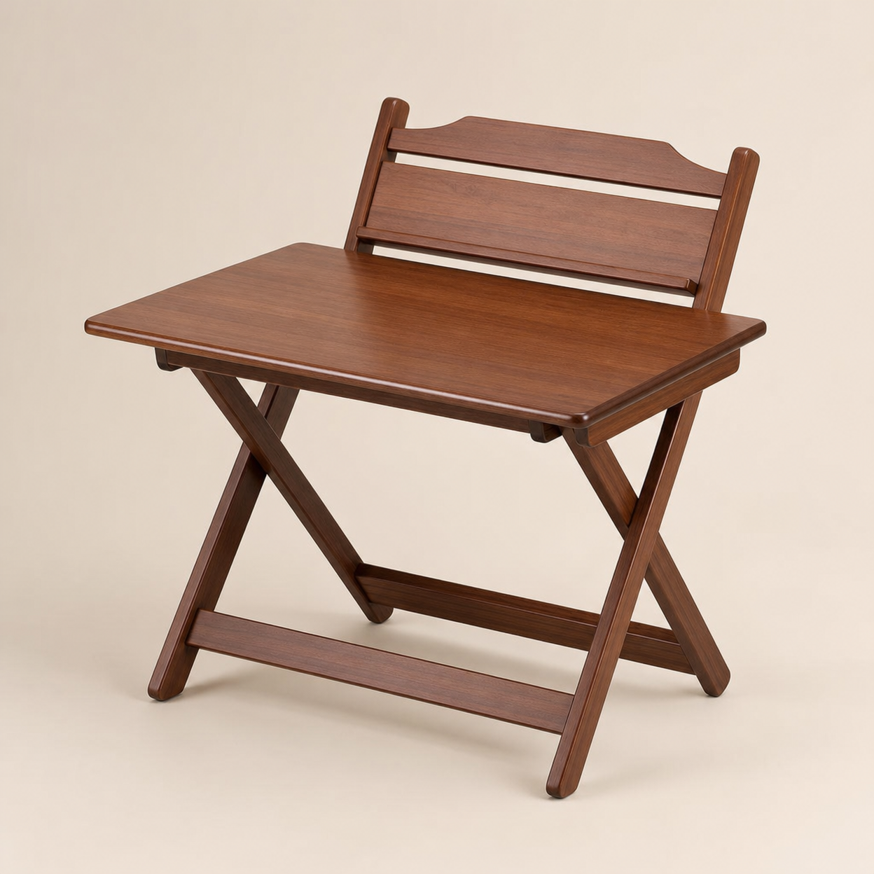 Foldable Rectangular Desk for Small Spaces with Adjustable Height
