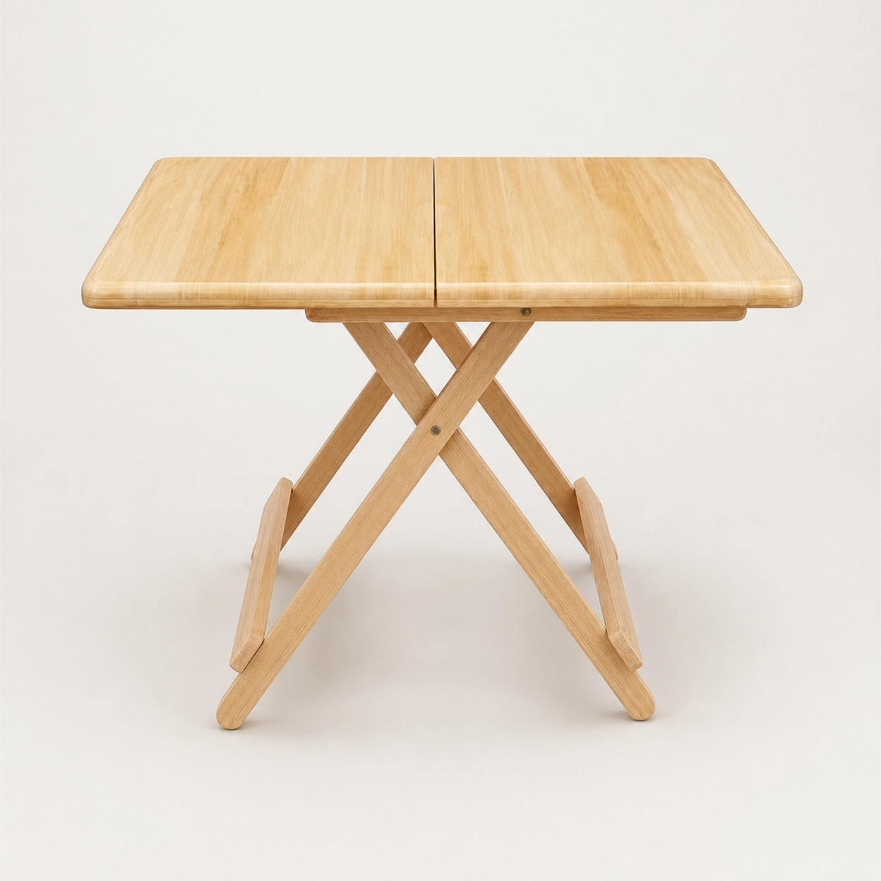 Foldable Solid Wood Square Dining Table for Small Spaces, No Installation Needed