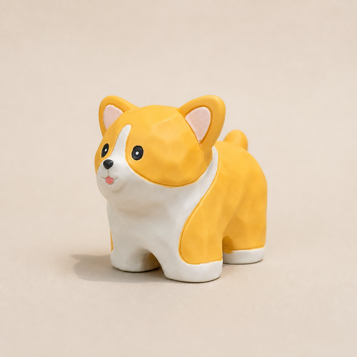 Wood-Carved Style Dog Figurine Car Ornament, Creative Resin Statue for Home Desk Decor