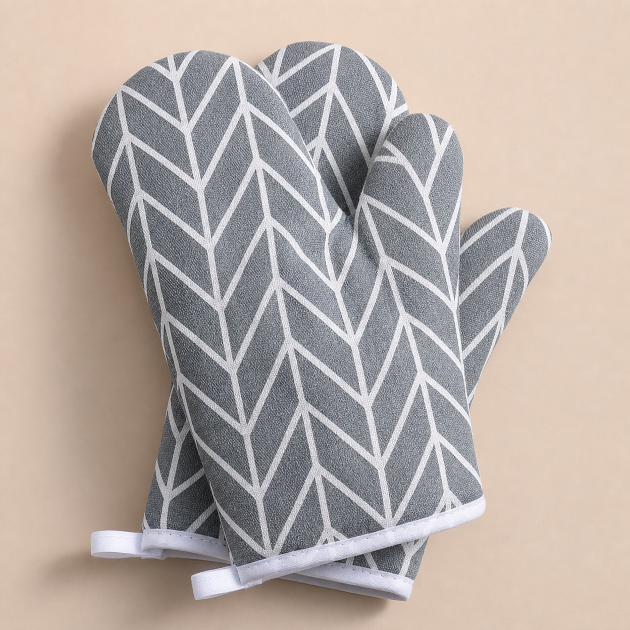 Thick Oven Mitt for Kitchen Microwave Baking, Heat-Resistant Cotton Linen Insulated Glove