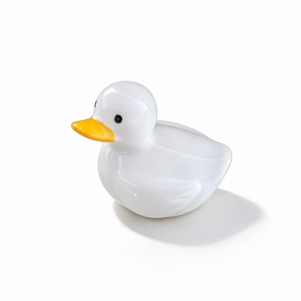 Ceramic Duck Figurine Desktop Animal Home Decoration Blue and White Porcelain