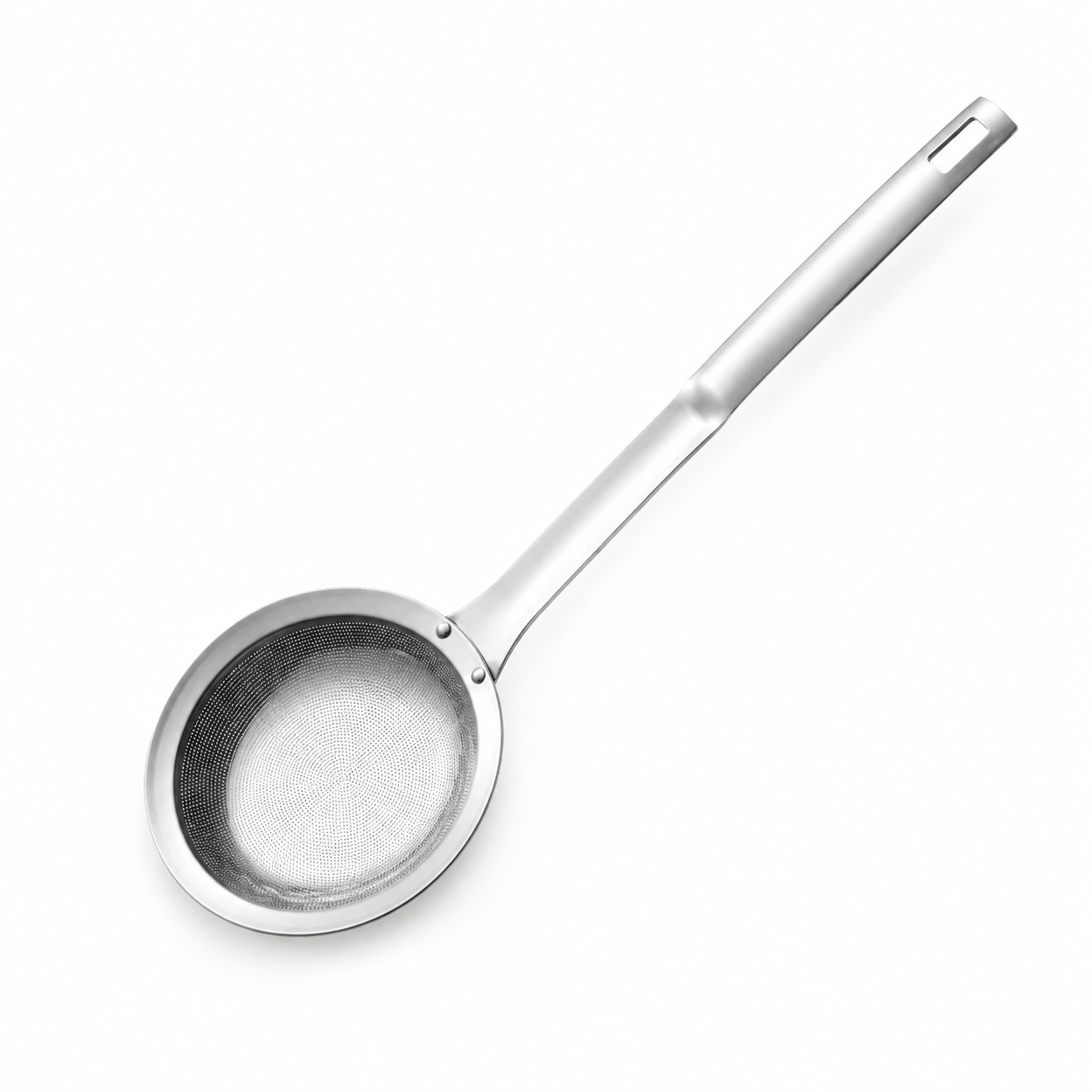 304 Stainless Steel Mesh Oil Skimming Spoon with Long Handle for Kitchen, Hot Pot, and Frying