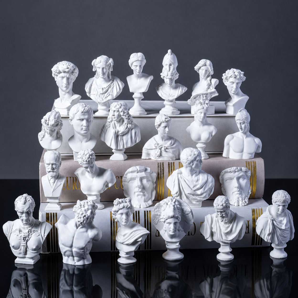 Miniature Resin Figurine Set for Home Decor and Photography Props