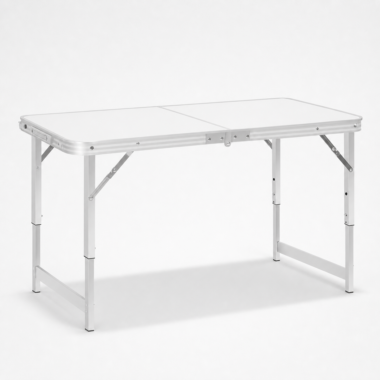 Portable Rectangular Folding Table for Outdoor Dining and Stall Use