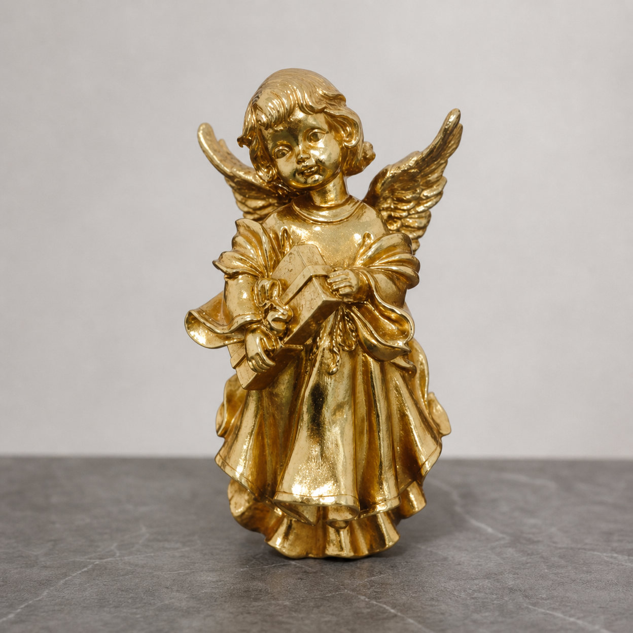 Gold Angel Violin Figurine Home Decor Art Craft Gift