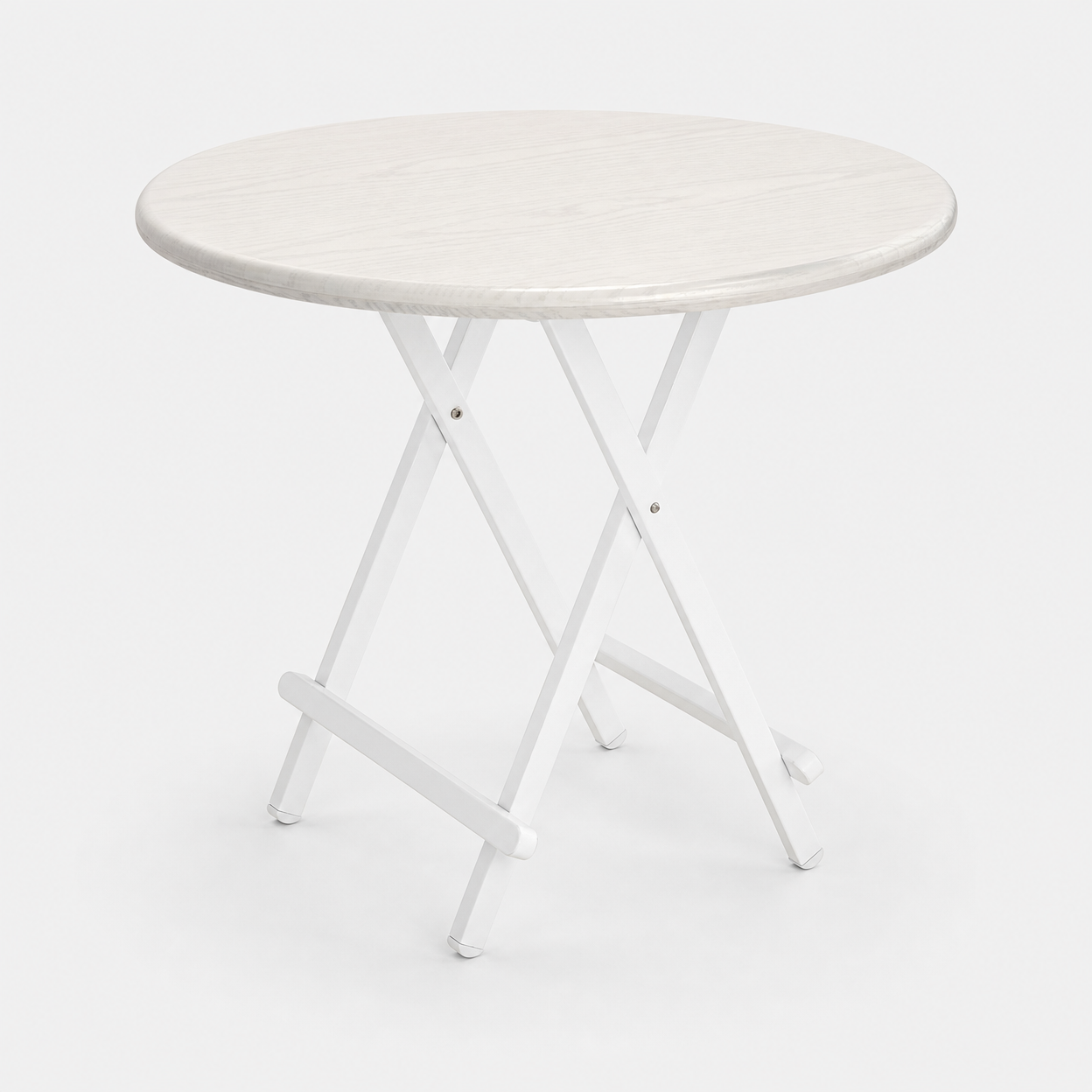 Folding Round Dining Table for Small Spaces with Chairs