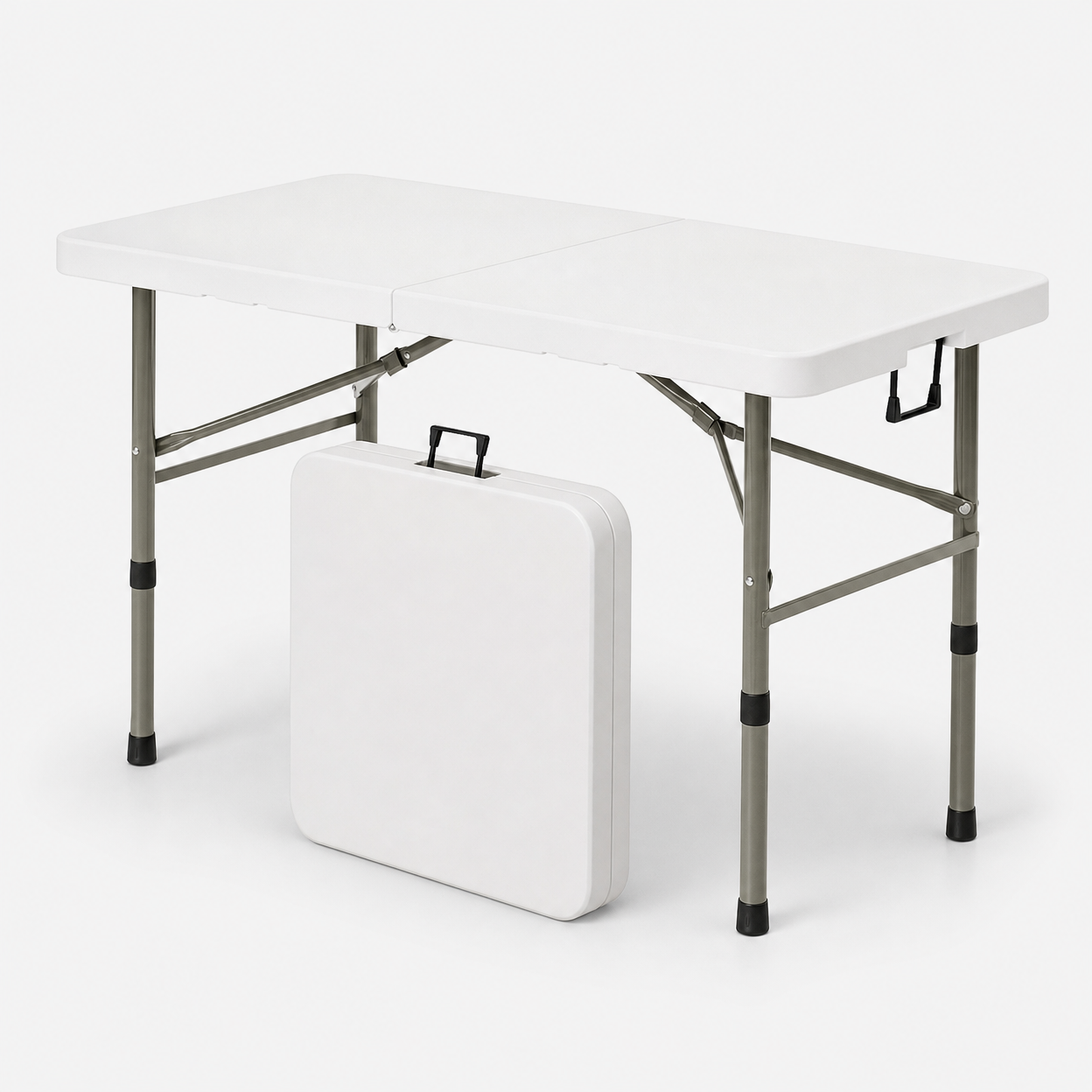 Portable Folding Rectangular Table for Camping, Dining, and Market Stalls