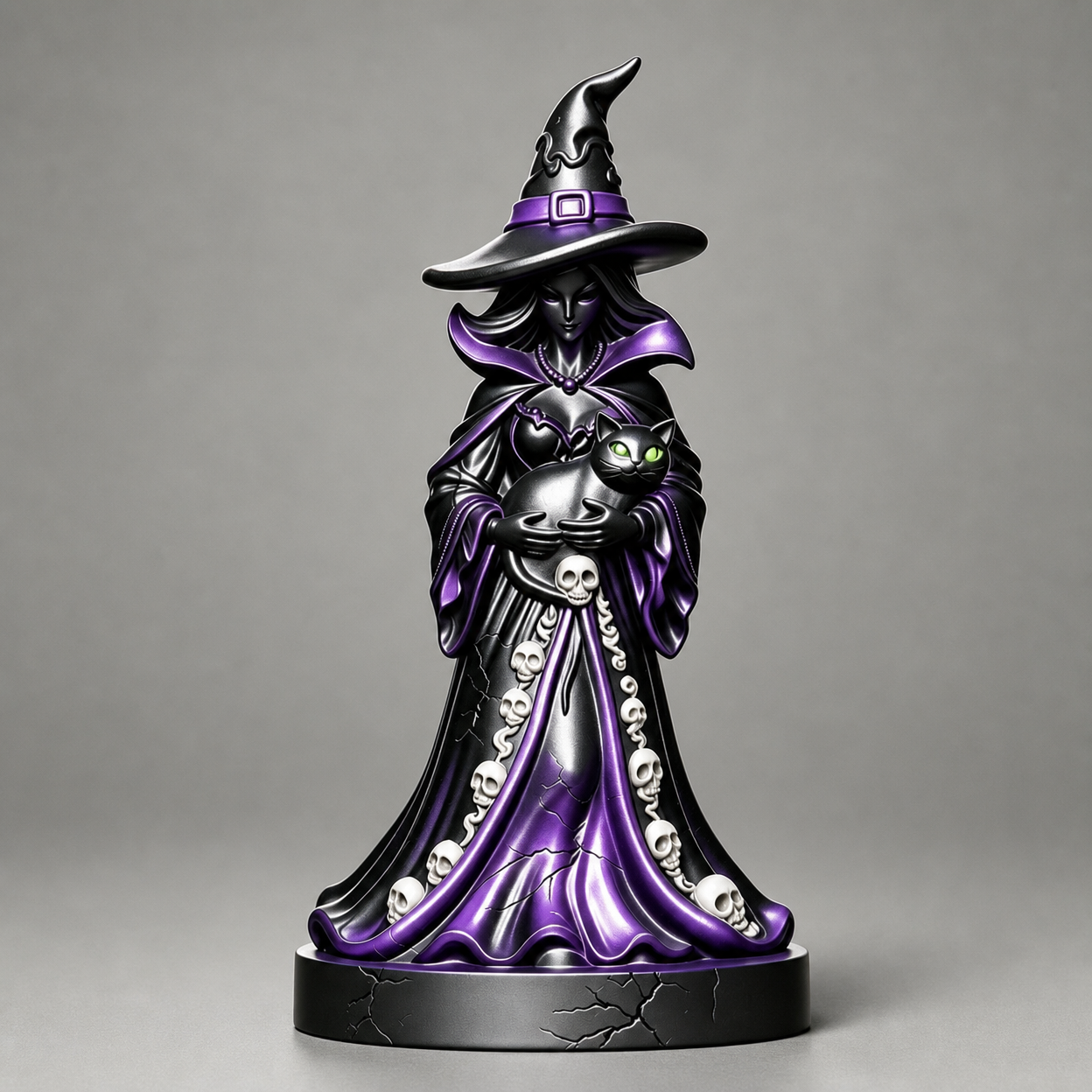 Witch Statue Figurine for Halloween Resin Home Decor Tabletop Ornament Gift