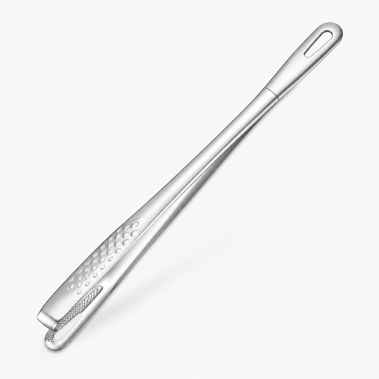 Extended Stainless Steel Barbecue Tongs for Grilling and Buffet