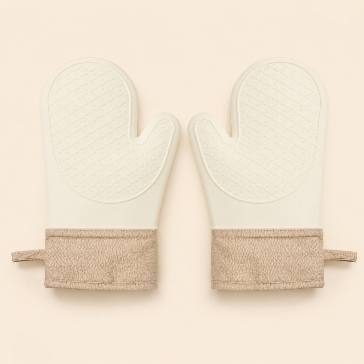 Heat-Resistant Silicone Oven Mitts with Non-Slip Grip for Baking and Microwave Use