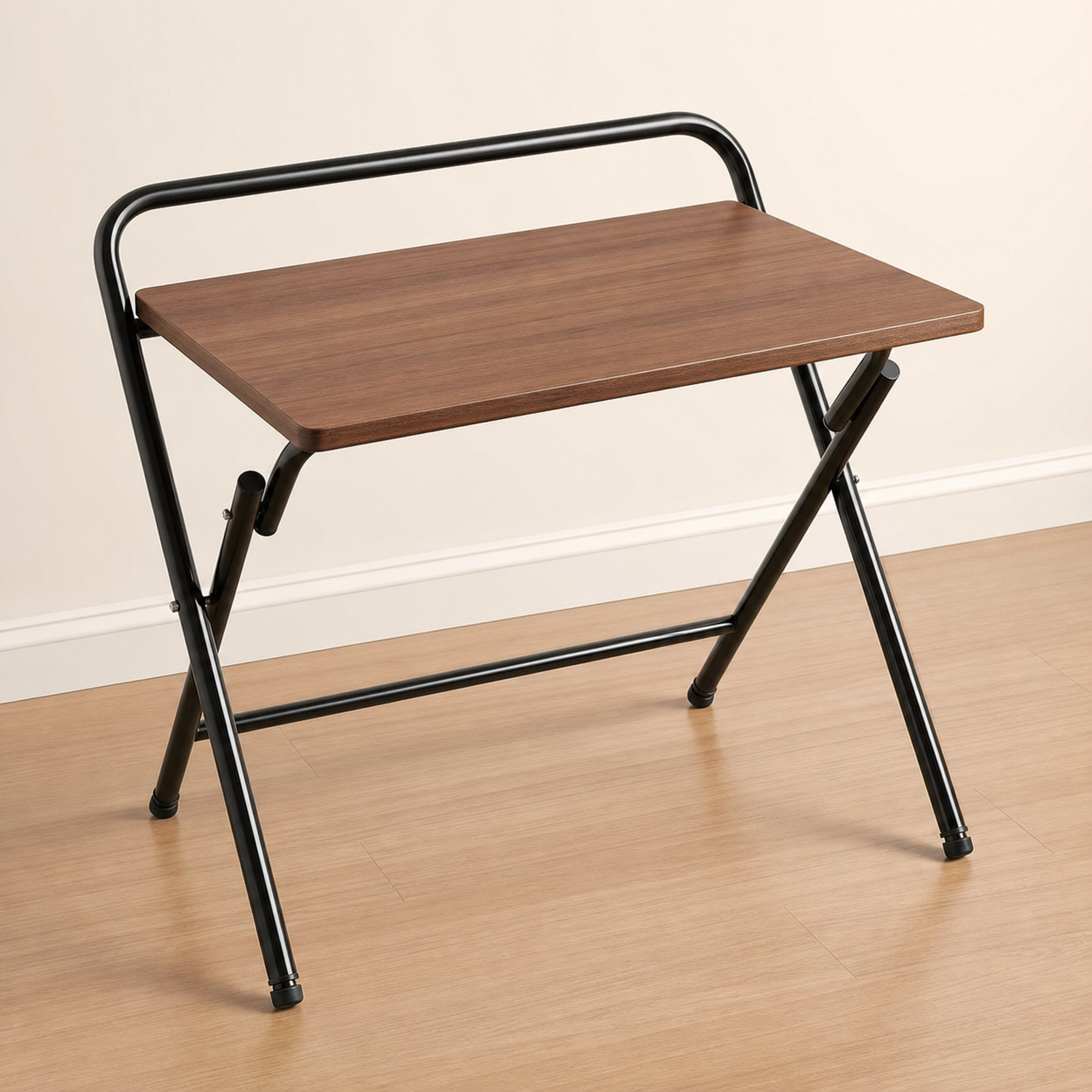 Foldable Metal Frame Desk for Home Office, Living Room, or Study
