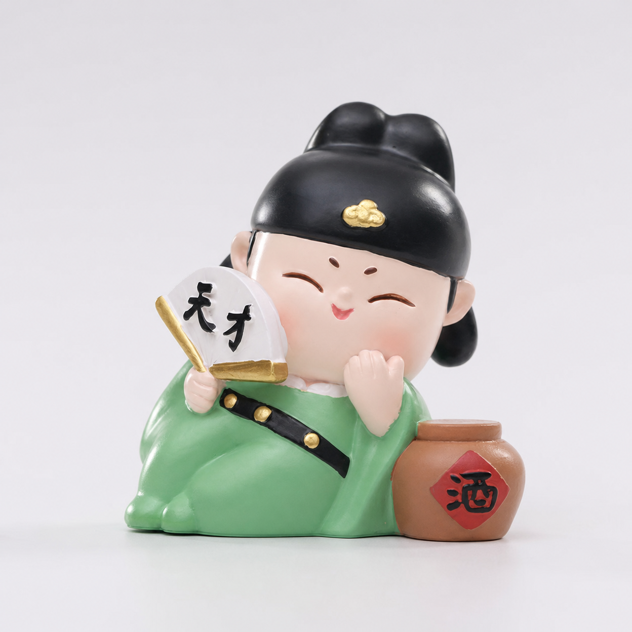 Chinese Style Resin Figurine for Home and Office Desk Decor