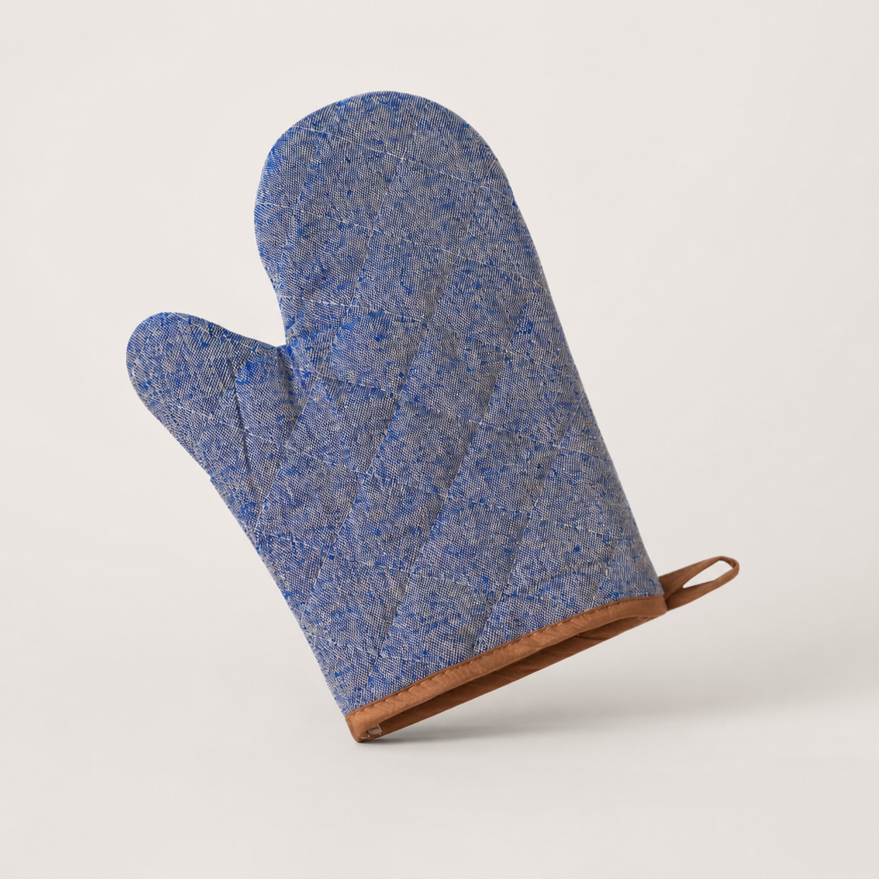 Quilted Cotton-Linen Oven Mitts for Heat Protection