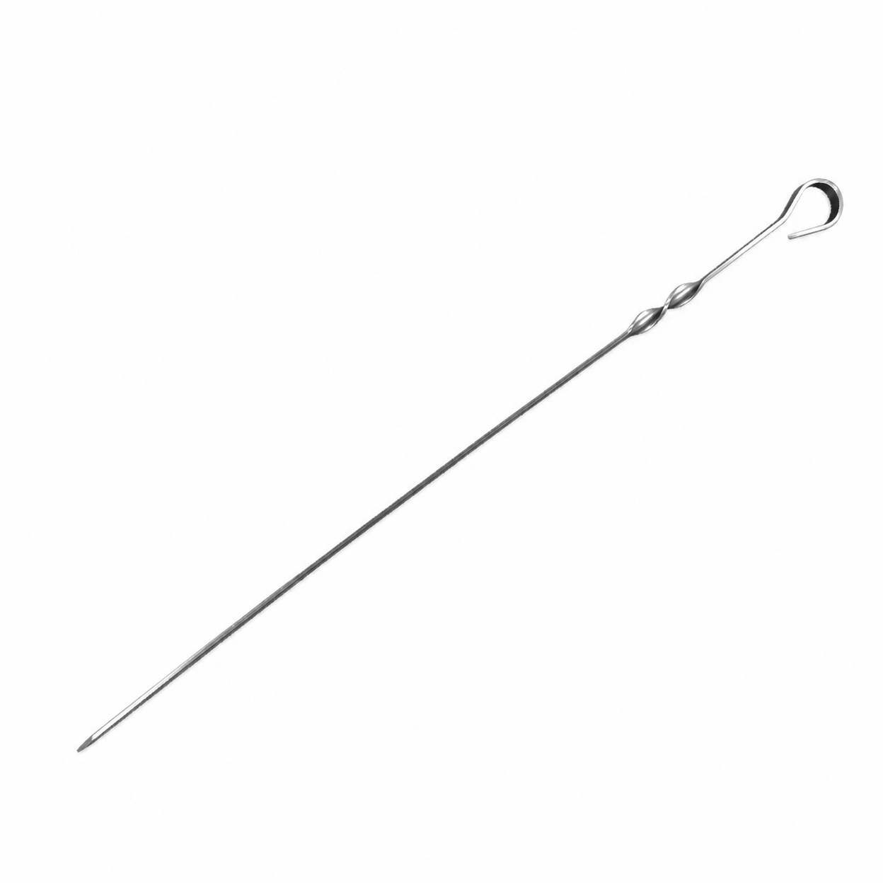 Stainless Steel BBQ Skewers with Hooks, Extended Length, Reusable