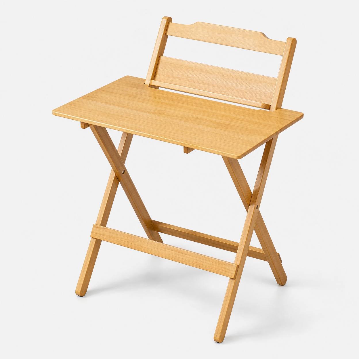 Folding Bamboo Study Desk for Children with Adjustable Height