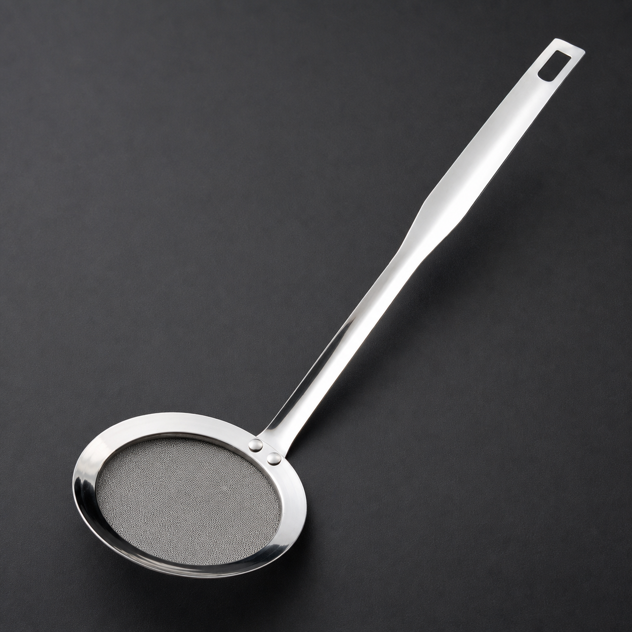 Stainless Steel Fine Mesh Skimmer Spoon for Kitchen Use