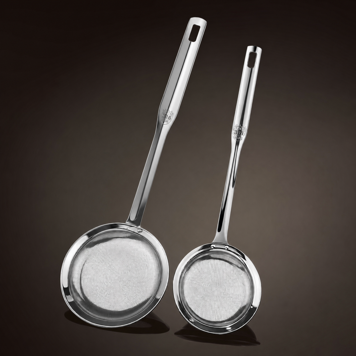 Stainless Steel Skimmer Spoon with Fine Mesh for Kitchen Oil Skimming and Hot Pot Foam Removal
